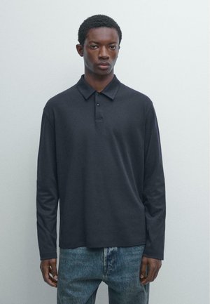 WITH SNAP BUTTON - Poloshirt - dark blue