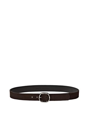 WITH OVAL BUCKLE - Belt - brown