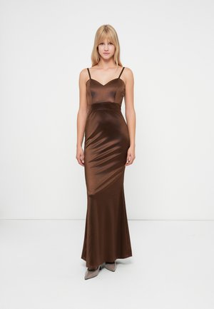 EMILIE HEART NECKLINE MAXI - Proginė apranga - dark brown