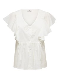 JDYMADDOX FRILL - Skjortebluse - cloud dancer