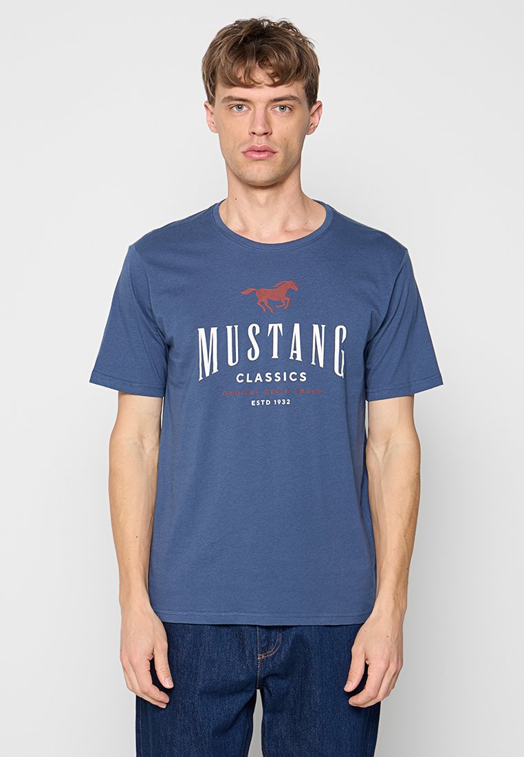mustang T-shirt print koningsblauw mustang T-shirt print koningsblauw