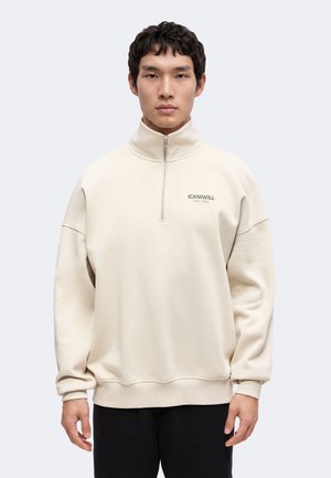 ICANIWILL, EVERYDAY ZIP PRINT - Суитшърт - light beige