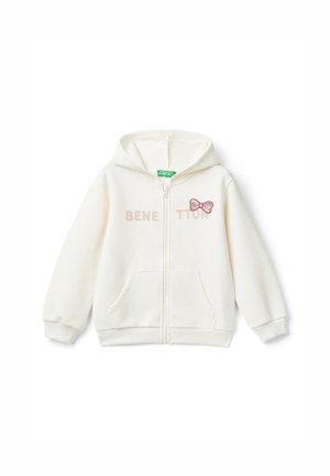 United Colors of Benetton, Felpa con zip - white