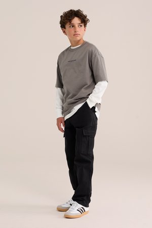 WE Fashion, BLUE RIDGE - Cargobukser - black