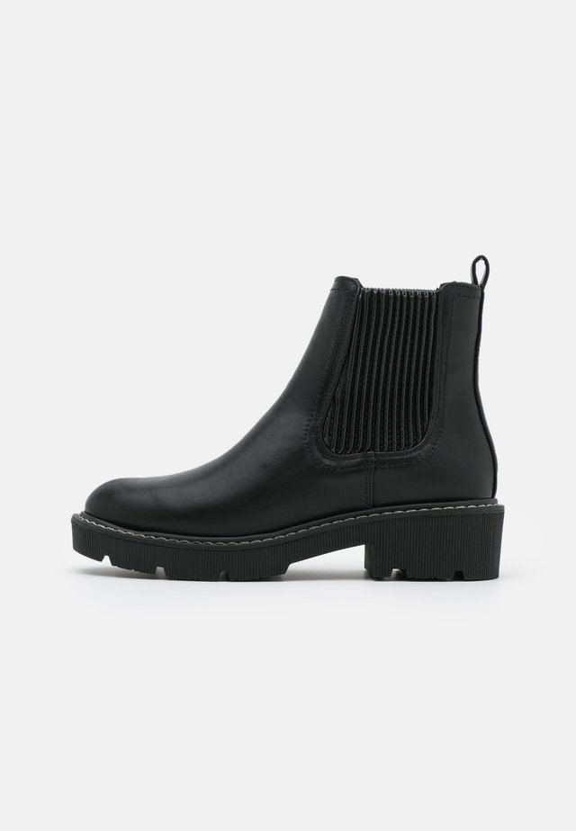CARLITO RIBBED CHUNKY CHELSEA - Bottines à plateau - black