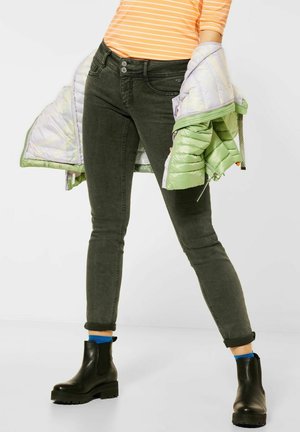 Street One Skinny-Farkut - mottled green
