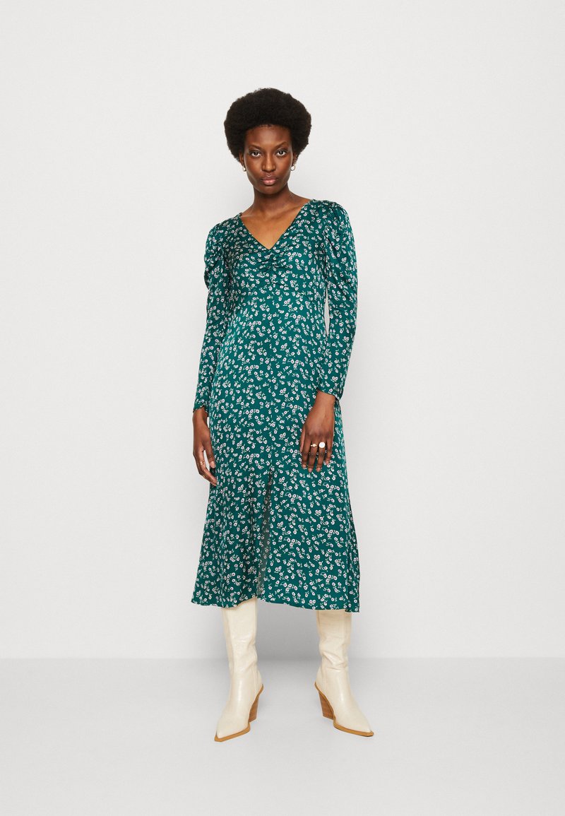 GAP PUFF MIDI - Koktejlové šaty / šaty na párty - green multi