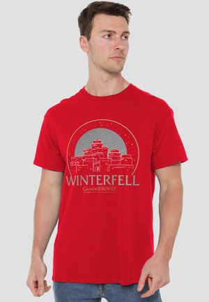 Cotton Soul, GAME OF THRONES WINTERFELL - Print T-shirt - red