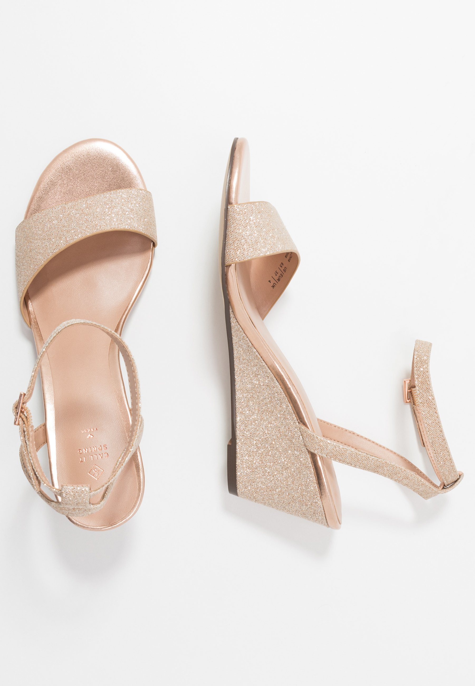 Call it Spring VEGAN CATCH - Sandalen met sleehak - rose gold/roségoudkleurig  - Zalando.nl
