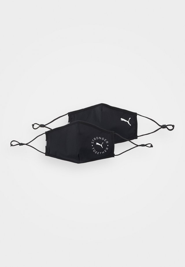 FACE MASK 2 PACK UNISEX - Stoffen mondkapje - black