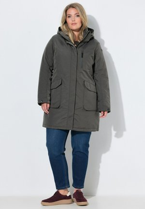 Ulla Popken, HYPRAR DRAWSTRING WAIST PARKA - Abrigo de invierno - dark mottled grey