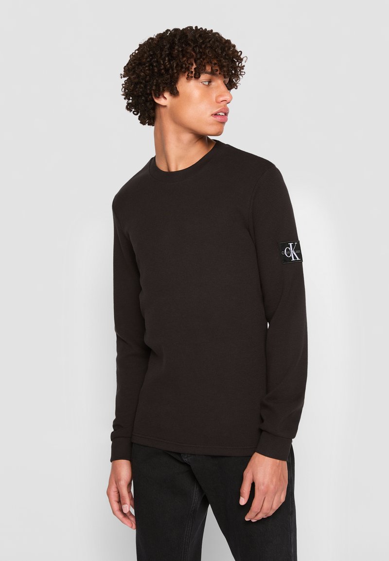 Calvin Klein Jeans T-shirt manica lunga bambino ecrù