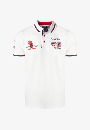 CARISMA, KURZARM POLO 4011 MIT STICKEREI - Poloshirt - weiß