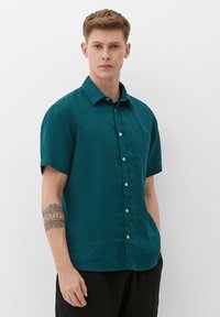 s.Oliver KURZARM AUS  - Hemd - tannengrün