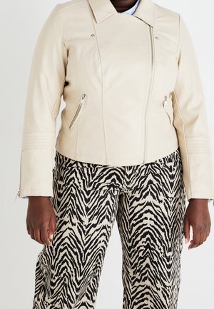 Imiteret læderjakke - silver-coloured