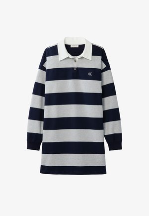 Calvin Klein Jeans, VARSITY STRIPE POLO MINI - Jerseykjole - baritone blue stripe