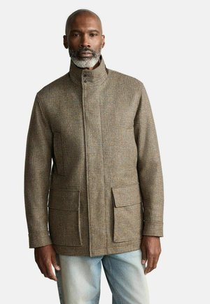 REGULAR FIT - SIGNATURE MOON FOUR POCKET FUNNEL NECK SHOWERPROOF - Kort kappa / rock - green