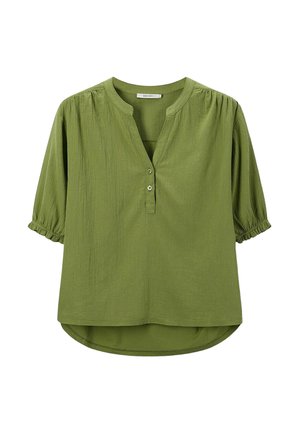 MIT PUFFÄRMELN - Basic T-shirt - grün
