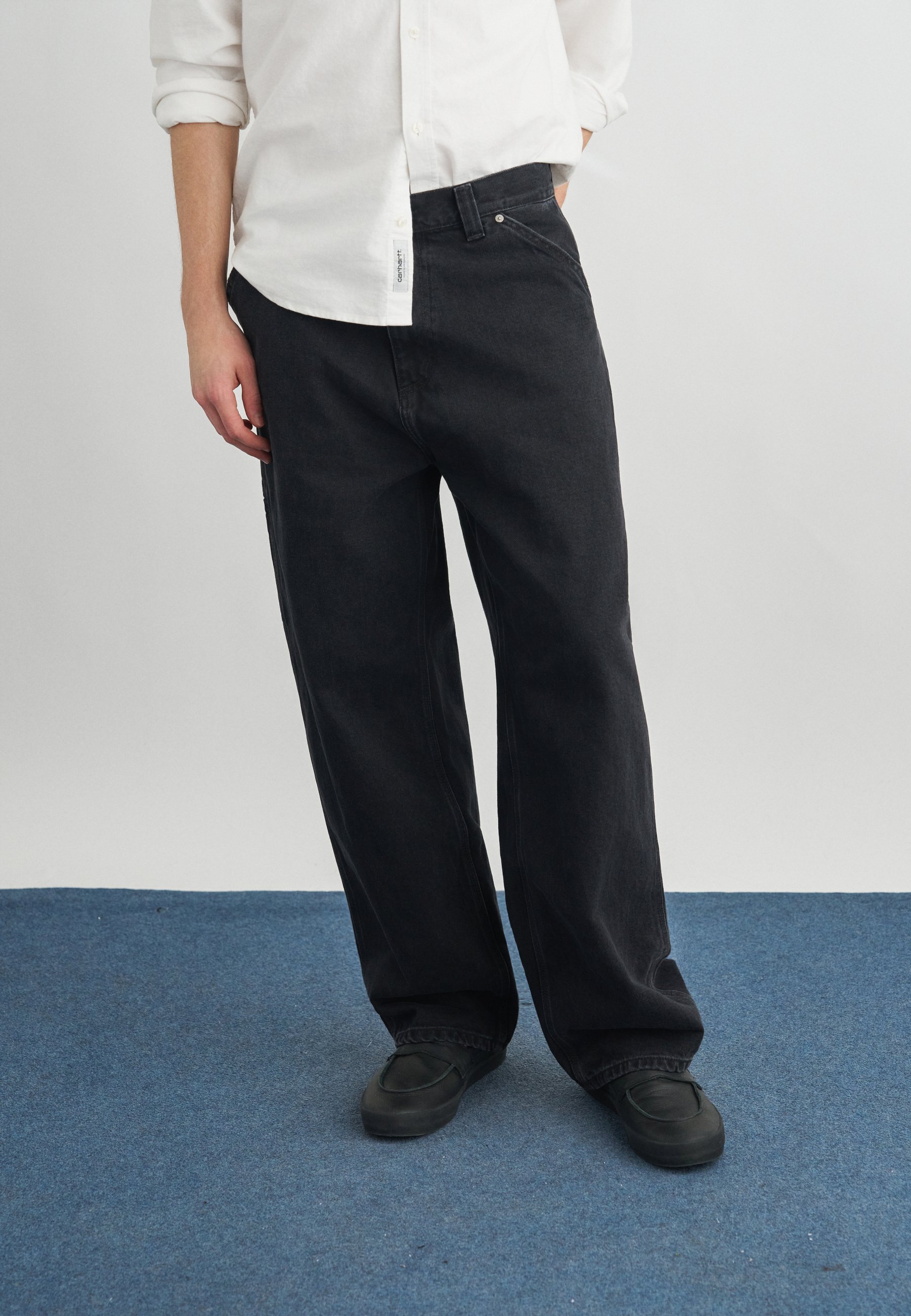 Carhartt WIP BELMONT PANT SMITH - Relaxed fit jeans - black stone