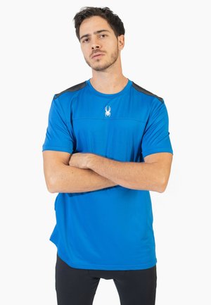 SPYDER MEN SHORT SLEEVE T-SHIRT - T-shirt med print - blue