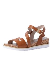 Jana Wedge sandals - cognac