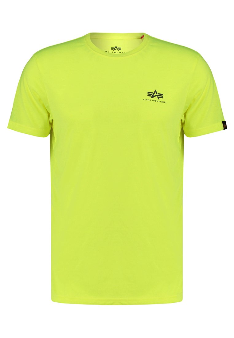 Alpha Industries SMALL LOGO - T-Shirt print - yellow