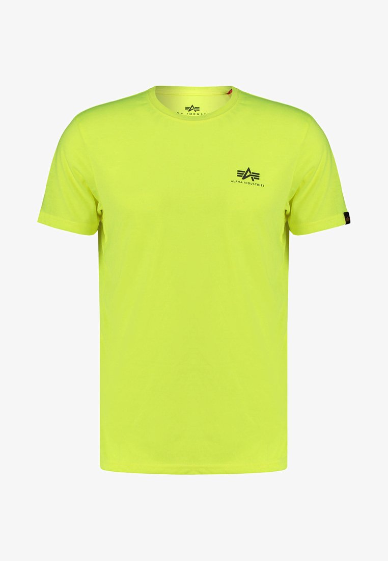 Alpha Industries SMALL LOGO - T-Shirt print - yellow