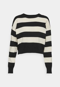 Noisy May CROP KNIT NOOS - Stickad tröja - black