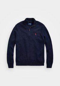 COTTON QUARTER ZIP SWEATER - Džemperis - hunter navy