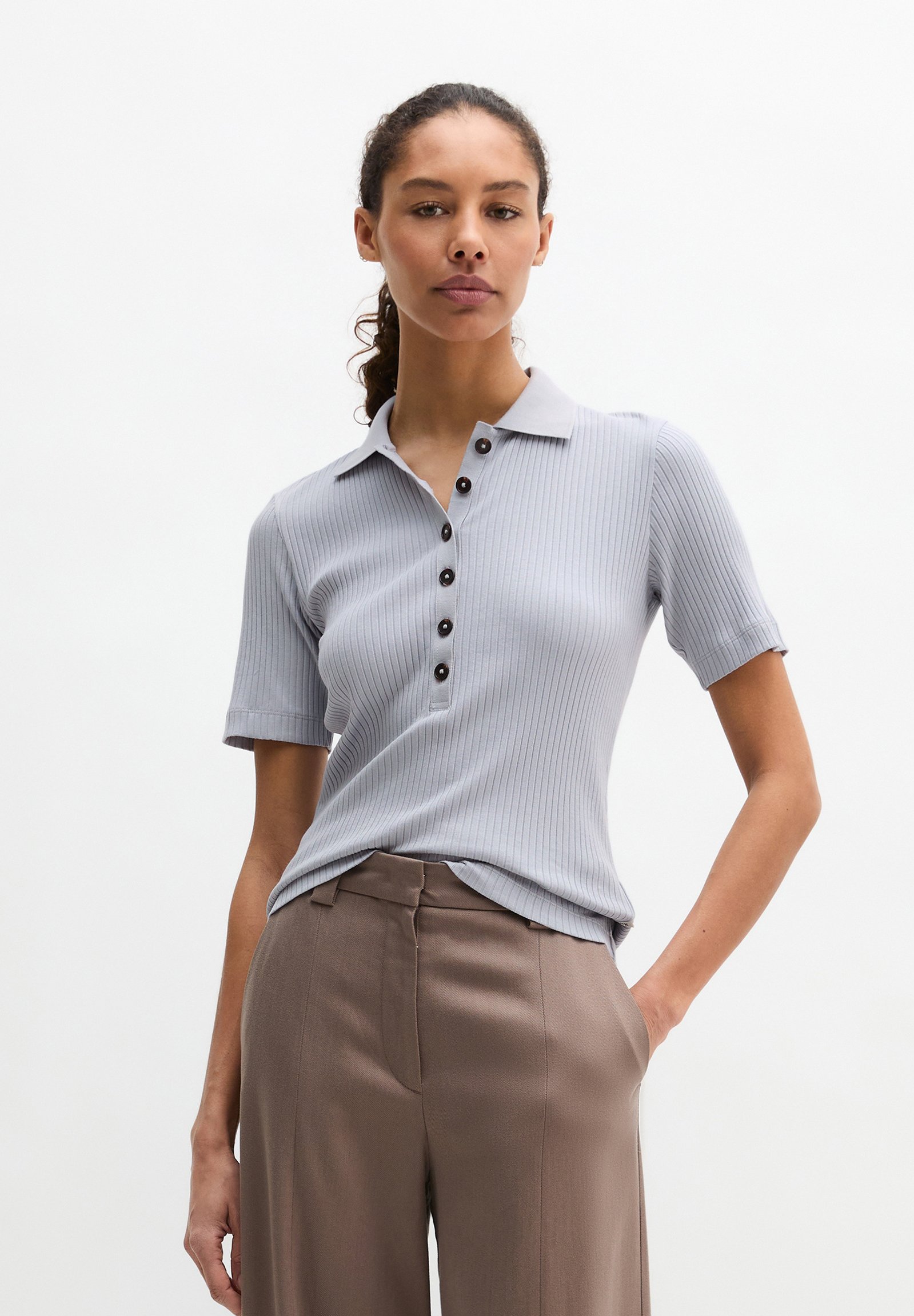 Marc O'Polo SLIM - Polo shirt - grey horizon/grey - Zalando