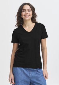 Fransa SHOULDER VTEE  - T-shirt basic - black