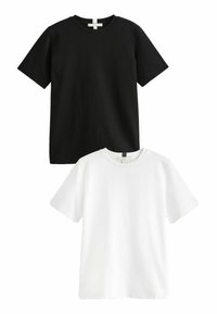 SHORT SLEEVE HEAVYWEIGHT 2 PACK - REGULAR FIT - Nyomott mintás póló - black white
