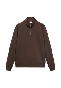 REGULAR-FIT WITH ZIP - Sweatshirt - brown