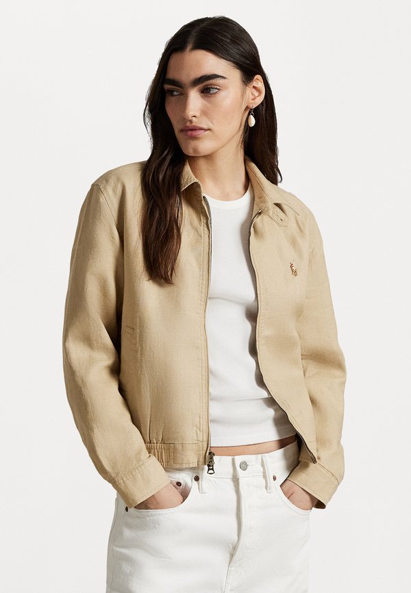 LINEN WINDBREAKER - Summer jacket - tan