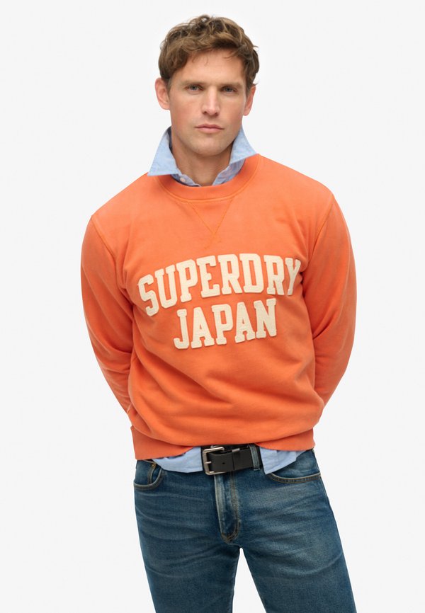 VINTAGE ATHLETIC CREW - Sweatshirt - preppy orange