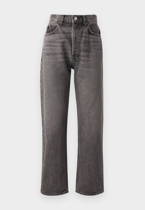 90S PINCH WAIST CROP - Jean droit - grey