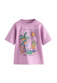 Next REGULAR FIT - SHORT SLEEVE GRAPHIC  - Camiseta estampada - magenta pink wave chaser