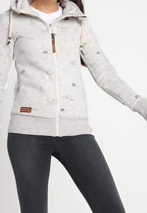 Sweat zippé - mottled light grey
