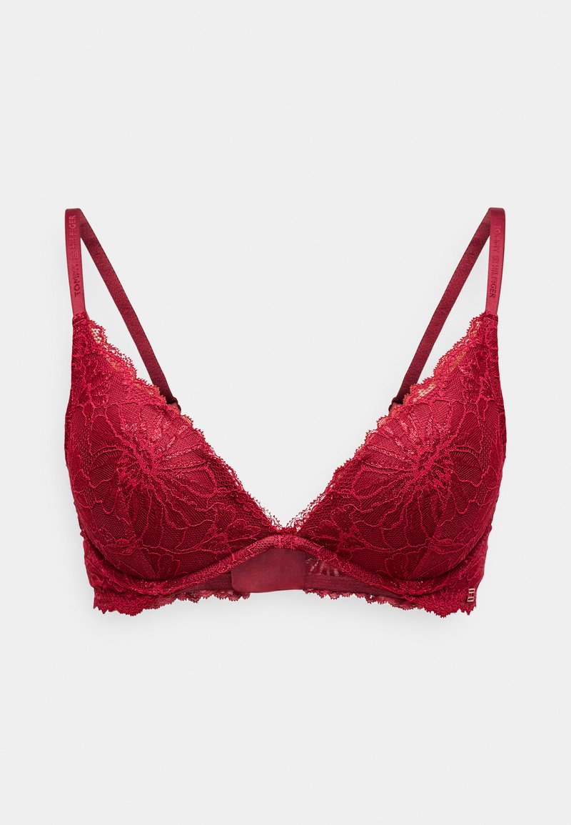 Tommy Hilfiger PLUNGE BRA - Push up-bh - rouge/röd - Zalando.se