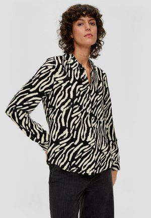 s.Oliver MIT ALLOVERMUSTER - Chemisier - schwarz