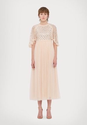 HEART BODICE CAPE GOWN - Occasion wear - dust beige