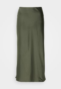MARIA - A-snit nederdel - dark dusty khaki