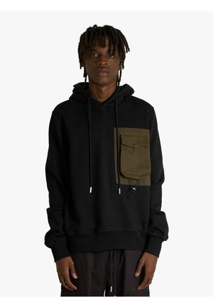 PULLOVER - Felpa con cappuccio - black
