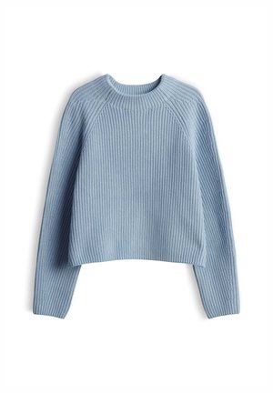 OPUS, RELAXED FIT RIBBED TEXTURE - Pullover - dusty aqua