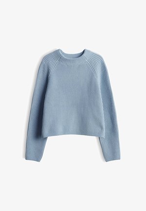 OPUS, RELAXED FIT RIBBED TEXTURE - Pullover - dusty aqua
