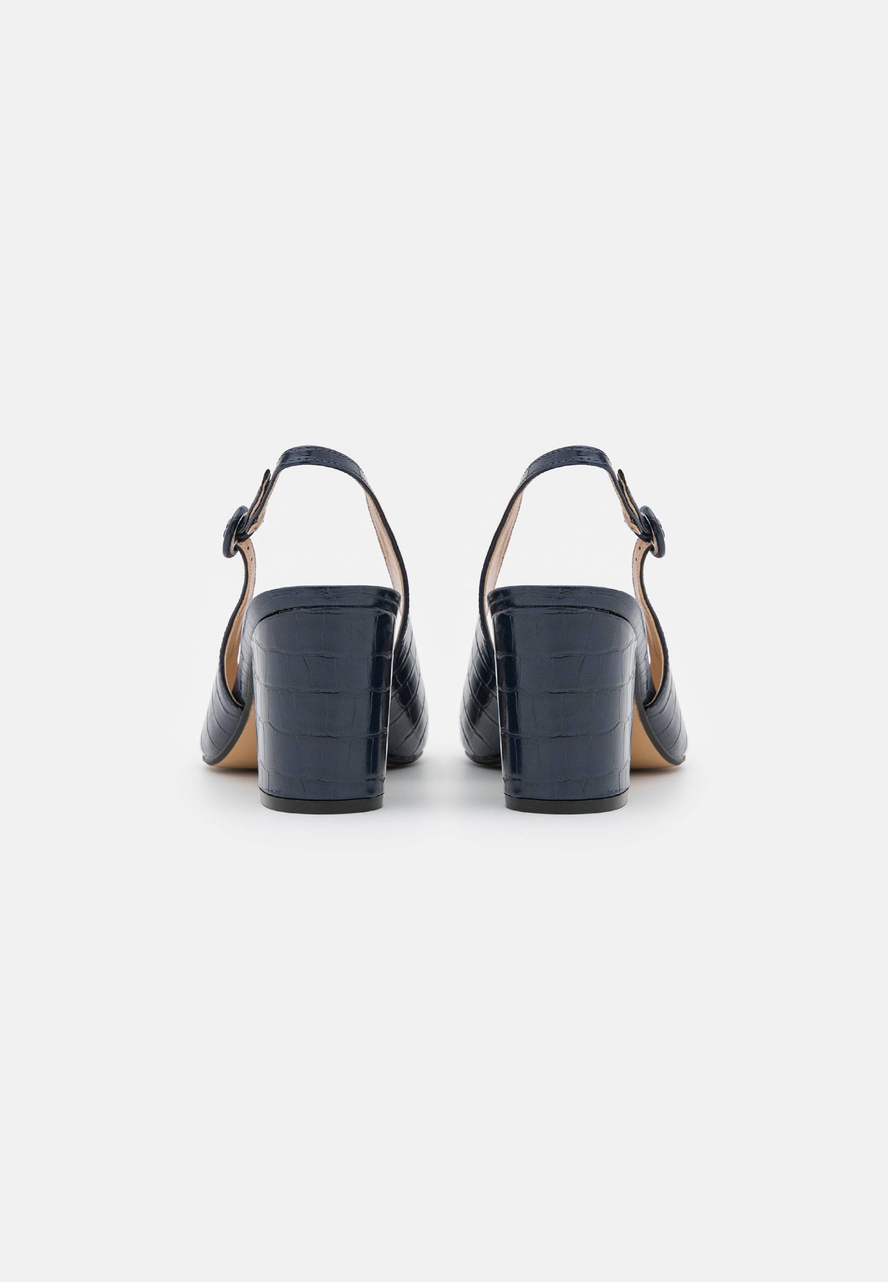 5th Avenue suède slingback pumps donkerblauw - Schoenen.nl