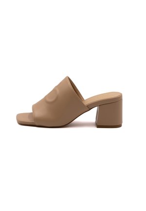 Mules med hæl - light brown