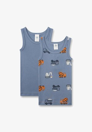 Sanetta, UNTERHEMD BAUSTELLENFAHRZEUGE 2 PACK - Unterhemd/-shirt - blue