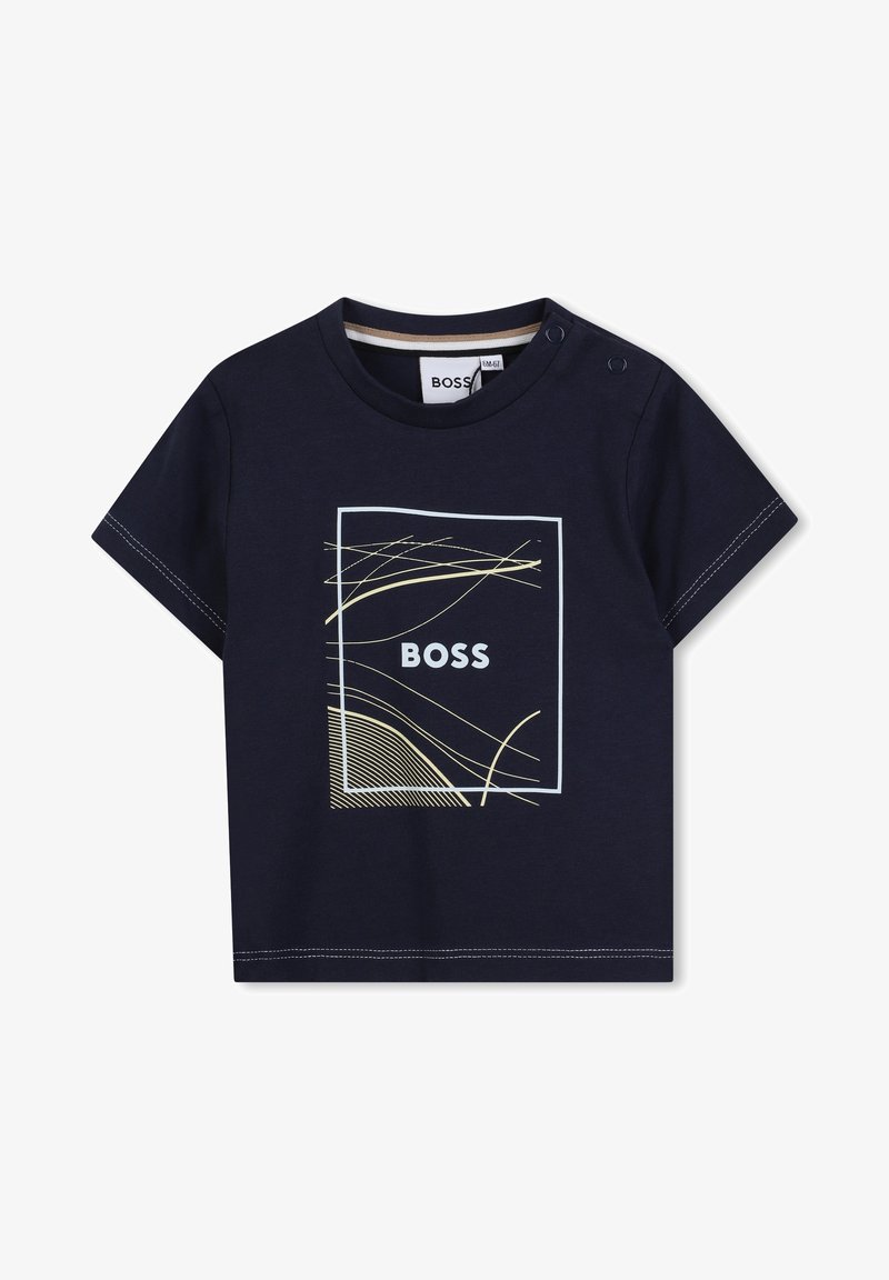 BOSS Kidswear TEE - Print T-shirt - navy