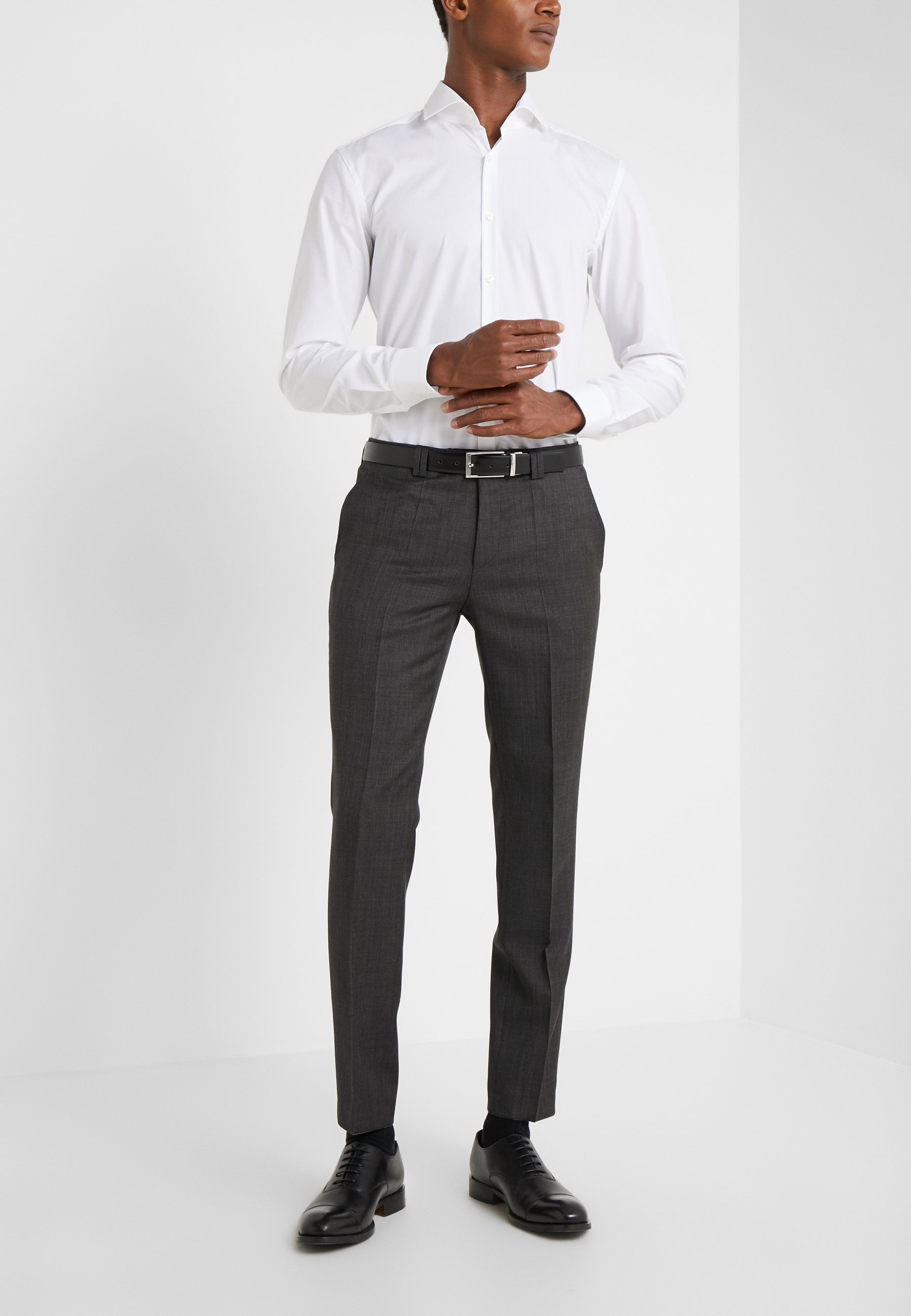 HUGO HESTEN - Pantaloni eleganti - charcoal/grigio - Zalando.it